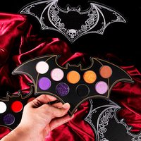 Palette de fards à paupières gothiques en gros, 9 couleurs, mats, irisés, métalliques, pailletés, haute pigmentation, véganes, maquillage Halloween