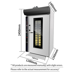 /Gas/Diesel Rotary Rack Oven Customized High Quality 12/16/ 32/64 Trays Industrial Bakery Rotary Oven DK-Z16M 16 Trays Hot Air R - Product Image 4