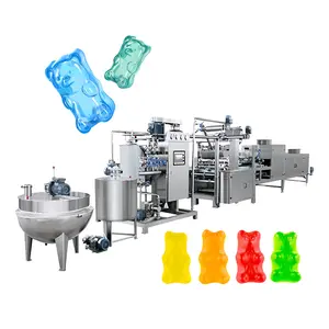 Factory made small lollipop jelly toffy hard sugar candy Vitamin gummy candy making machine