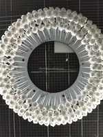 MILE Nouvelle conception, décorations suspendues ajustables et transparentes pour plafond de salle de banquet et de mariage, rideau de perles et fleurs de forme ronde
