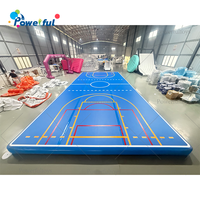 Terrain de sport gonflable personnalisé avec logo, terrain de basket-ball gonflable pour événements, camps et entraînements en salle de sport