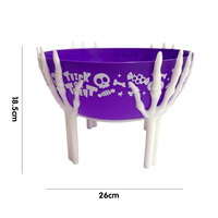 Bol à bonbons en forme de main de squelette pour Halloween, en plastique, pour la décoration de fête d'Halloween, vente en gros