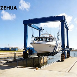 Lève-bateau mobile de 100 tonnes avec boîte de vitesses et composants de moteur contrôlés par PLC, sur pneus en caoutchouc - Product Image 4