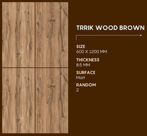 Carreaux élégants en porcelaine aspect bois 600x1200mm Carrelage en bois de haute qualité pour maisons et bureaux modernes - Product Image 3