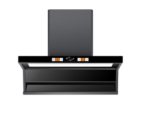 Hotte de cuisine intelligente Nateen Electric 90 cm en acier inoxydable, commande tactile, commande vocale, classe énergétique efficace, montage mural, <span class=keywords><strong>cheminée</strong></span> - Product Image 1