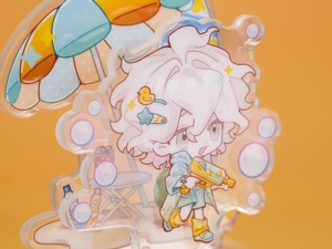 Support en acrylique OEM/ODM <span class=keywords><strong>Danganronpa</strong></span> Chibi – Ensemble de figurines en acrylique Nagito, Hajime, Chiaki – Décoration Scène de Plage - Product Image 3