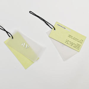 Étiquettes de vêtements carrées gaufrées écologiques avec logo de marque personnalisé, couleur personnalisée, pour chaussures, sacs, vêtements, impression sérigraphique transparente - Product Image 2