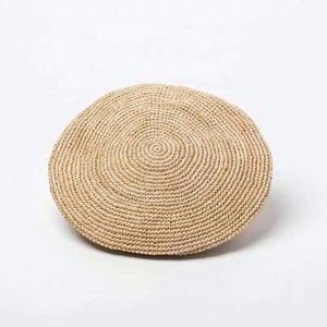 Chapeaux Bérets en Paille de Raphia Naturelle pour Femmes et Filles, Nouveau Design d'Été 2024, Logo Personnalisé, Vente Chaude, Mode - Product Image 4