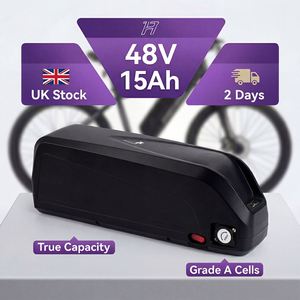 แบตเตอรี่จักรยานไฟฟ้าแบบ Hailong Down Tube 48V 15Ah ของ UK Stock พร้อมเซลล์จีน 3000mAh 13s5p ระบบ BMS 45A ปลั๊ก XT60 2A สำหรับจักรยานเสือภูเขาแบบยางใหญ่ - Product Image 1