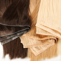 Honorhir Nueva Tendencia 100% Cabello Humano de un Solo Donante, Trama Butterfly Genius con Orificios Invisibles, Extensiones de Cabello Humano XO Weft Butterfly