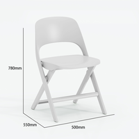 Silla Plegable de Plástico de una Pieza, Resistente, Ecológica, Apilable, Portátil y Ligera, para Escuela, Oficina, Parque, Jardín y Eventos