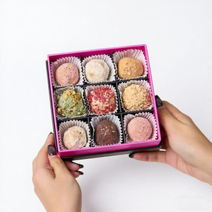 Tùy chỉnh Pastry Macaron sô cô la sang trọng bao bì hộp quà tặng hai mảnh hộp với khoang chia - Product Image 6