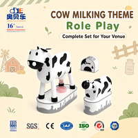 Aire de jeux intérieure pour enfants, thème ferme laitière, avec vaches, taille et couleur personnalisables, pour jeu de rôle et de simulation, dès 3 ans
