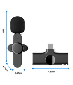 NM01 2023 OEM ODM Logo personnalisé téléphone portable professionnel karaoké sans fil Lavalier type-c Mini système de Microphone pour caméra - Product Image 2