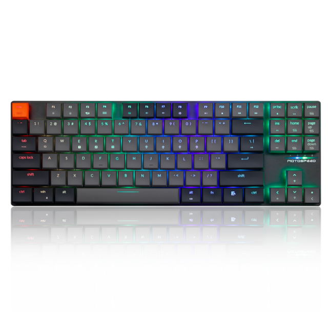 Wired Wireless Blue Tooth 87 Keys TKL Gaming Mechanical Keyboard RGB Color Backlit Short Switches BK75