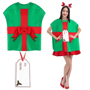 Christmas Present Costume For Women Xmas Party Cosplay Apparel Costumes With Gift Card Accessories