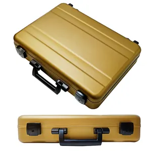 Alüminyum alaşım sert taşıma organizatör dizüstü ataşesi iş taşıma çantası evrak ile özel logo