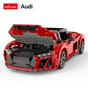 Rastar AUDI Puzzle Car Model Legoed Building Blocks Play Set Licensed Bricks Car Racing Car Plastic 1:14 1440pcs ABS