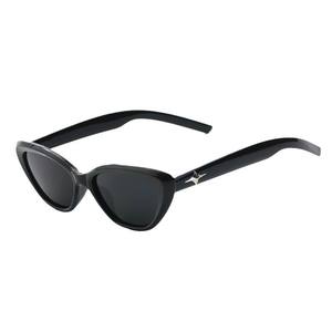 Lunettes de soleil rétro œil de chat 8148, monture noire en PC, verres AC, protection UV375, style unisexe pour petits visages - Product Image 4