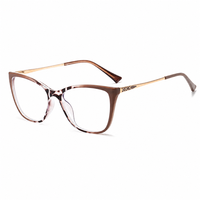 Monture de lunettes optiques œil de chat carrées, noir, mauve, bordeaux, dégradé thé, gris clair, 8 couleurs