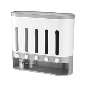 <span class=keywords><strong>ถัง</strong></span>เก็บธัญพืชแบบกดสำหรับครัว ผลิตจากโรงงาน พร้อมช่องเก็บ 5 ช่อง ป้องกันความชื้น ปิดผนึกอย่างดี - Product Image 1