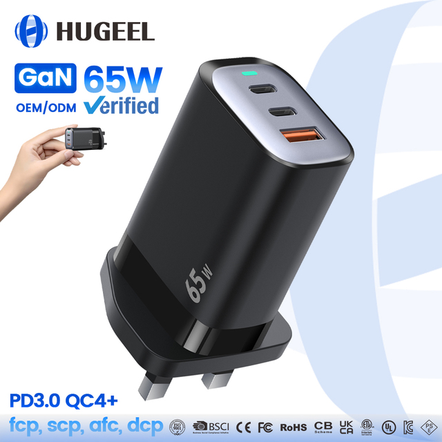 Wholesale 65W GaN USB C Charger with PD3.0 Fast Charging UK EU US Travel Adapter Plug QC3.0 Type C Charger for Phone Laptop Kit