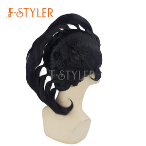 FSTYLER pelucas samurái varios colores <span class=keywords><strong>pelo</strong></span> sintético ajustable para <span class=keywords><strong>Halloween</strong></span> Cosplay <span class=keywords><strong>disfraz</strong></span> Anime fiesta peluca fábrica al por mayor - Product Image 3