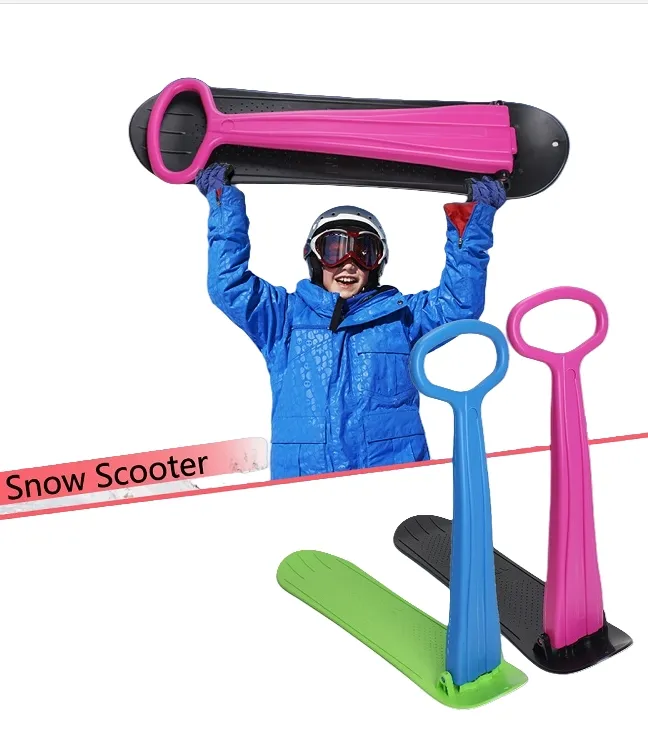 겨울 스키 스포츠 장난감 접이식 슬라이딩 스키 스노우 보드 야외 눈 썰매 스쿠터 아이들을위한 접이식 눈 썰매