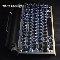 Wireless Hot Swappable RGB Backlit Mechanical Keyboard Rechargeable Spanish 83-Key Retro Punk Keycaps Gaming Mechanical Keyboard