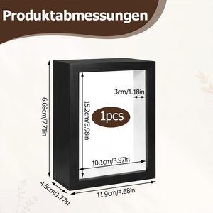 Cornice Espositiva Profonda in Legno Personalizzata All'ingrosso Cornice a Cassetta Portafoto Varie Misure Espositori Shadow Box Profondi in MDF - Product Image 3