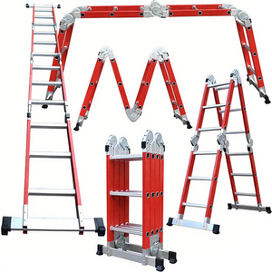 <span class=keywords><strong>Échelle</strong></span> industrielle multifonctionnelle <span class=keywords><strong>articulée</strong></span> en alliage d'aluminium pliable en fibre de verre de haute qualité avec isolation électrique - Product Image 2