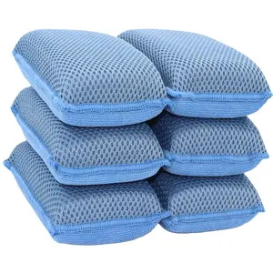 Large Non-Scratch Heavy Duty Commercial Miracle Microfiber Kitchen Mesh Bath SpongeによるScrub Dish洗濯Cleaning Sponges