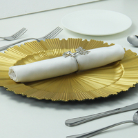 StarLuckINT Assiettes de présentation en plastique de 13 pouces, irrégulières, de luxe, pour décoration de mariage, fêtes et hôtels – Meilleures ventes, en stock