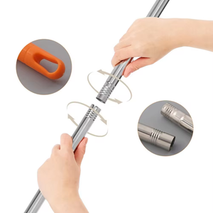 Serpillère rotative à 360° réglable avec manche réglable en hauteur et tête de serpillère remplaçable pour le nettoyage des sols et des murs à la maison - Product Image 3