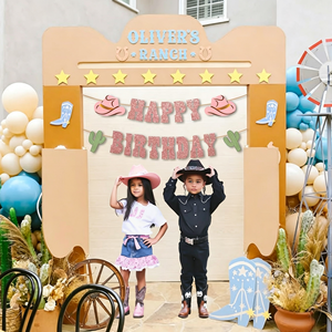 Guirnalda de Letras de Papel con Diseño de Vaquero del Oeste para Feliz Cumpleaños, 17 Piezas, Decoración para Fiestas de Niños y Niñas, Guirnalda Brillante al por Mayor - Product Image 4
