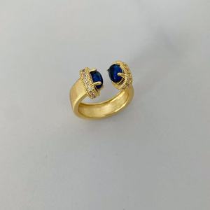 D930 Juego de Anillos y Brazaletes <span class=keywords><strong>Punk</strong></span> Anchos con Pavé de Cristales Artificiales para Mujer y Hombre, de Latón Chapado en Oro, con Incrustaciones, Joyería de Destaque - Product Image 5