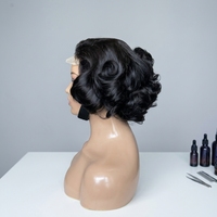 Cabello Humano 100% Brasileño, 12 Pulgadas, Rizado y Voluminoso, Estilo Lujoso, Transparente, Natural, Frontal Doble para Mujer