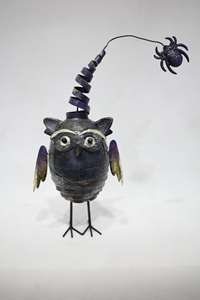 Moderno creativo decorazioni per la casa ornamenti vendita calda corvi neri gatti gufi in metallo regali di Halloween fabbrica all'ingrosso - Product Image 5