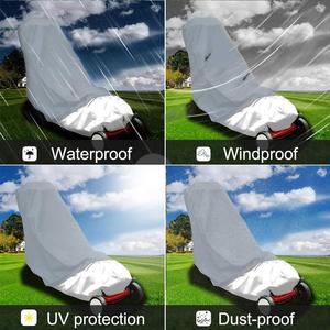 UV-resistant Rainproof & Abrasion-Free 210D Oxford Cloth Gray Protective Cover for Outdoor Lawnmower <b>Mower</b> <b>Parts</b> & <b>Accessories</b> - Product Image 4