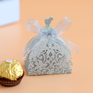 Boîte cadeau en papier ajourée et pailletée <span class=keywords><strong>de</strong></span> 250g, styles européen/américain, pour mariage, anniversaire, bonbons, magnifique - Product Image 3