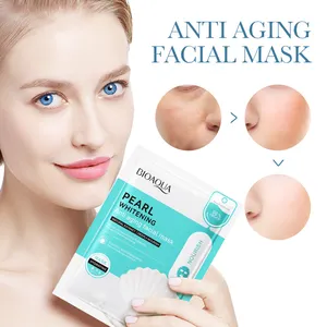 Máscara facial OEM BIOAQUA Natural Pérola branqueadora hidratante máscaras folhas de cuidados com a pele iluminadora