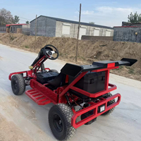 Kart électrique pour événements promotionnels en centre commercial, kart à pédales adulte à quatre roues avec suspension intégrale et phares LED, idéal pour exposition
