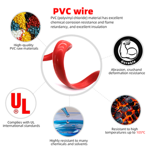 Cavo Elettrico Personalizzato UL1007-1 10 <span class=keywords><strong>12</strong></span> 14 AWG con Isolamento in PVC, Rame Stagnato Intrecciato, 300V AC, Rotolo Singolo da 100m, Conforme ROHS - Product Image 2