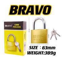 Cadenas doré Bravo haute sécurité avec 3 clés pour l'approvisionnement direct d'usine du marché sud-américain 20-75mm