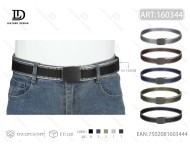 Cinturón Tejido para Hombre con Hebilla de Aleación, 4.0 cm de Ancho, 125 cm de Largo, Acabado Plateado - Product Image 3