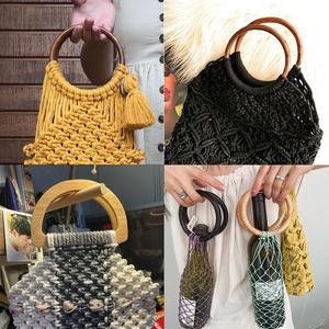 Poignées de <span class=keywords><strong>sac</strong></span> en bois (type <span class=keywords><strong>banane</strong></span> et type poisson) pour la fabrication de sacs et de paniers, et pour le bricolage - Product Image 2