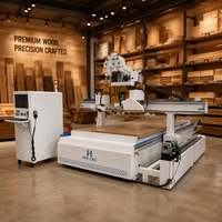 Centre d'usinage CNC ATC pour le bois H2-16, machine de découpe avec table 1300x2800mm et changement d'outil automatique pour la fabrication d'armoires et de meubles