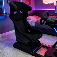 Siège de course LK ESports Gaming, style GT, dossier haut, pour simulateur de conduite, avec rail de glissement à double verrouillage
