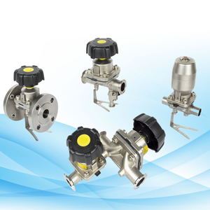 Válvula de diafragma sanitaria de acero inoxidable DN40 SS316 Control de abrazadera neumática de alta temperatura para agua directo del fabricante - Product Image 5