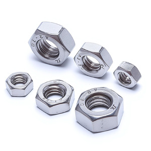 Tuercas Hexagonales de Acero Inoxidable 201, M3 M4 M5 M6 M8 M12 M14 M16 M18 M20 M24 M30, Estándar Nacional, Acabado Pulido - Product Image 1